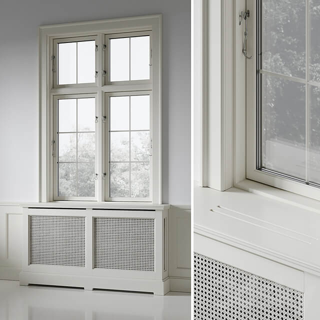 Classic window with radiator screen 005