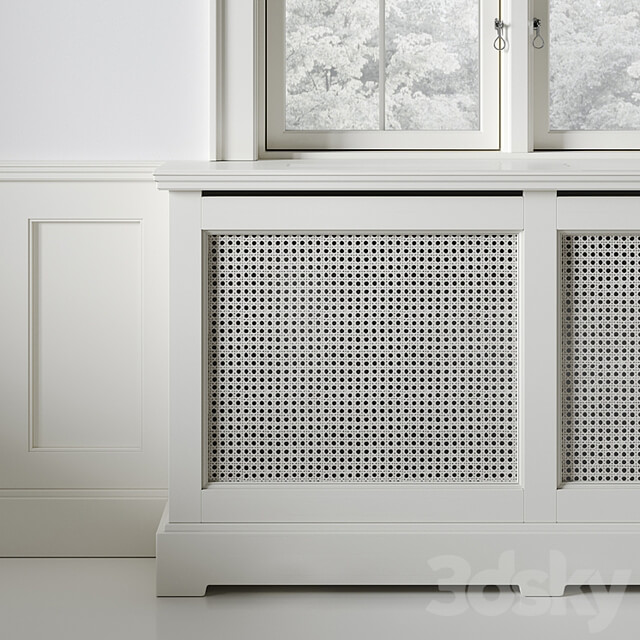 Classic window with radiator screen 005