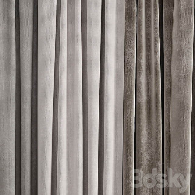 Curtains with moldings 538C