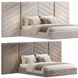 Albero bed with wide headboard 