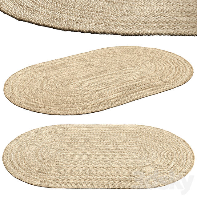 SAFAVIEH Dina Coastal Jute Rug Oval