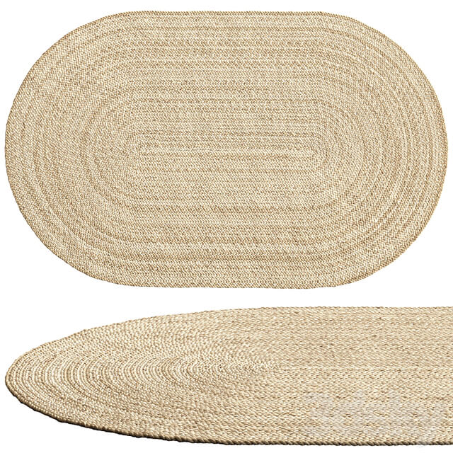 SAFAVIEH Dina Coastal Jute Rug Oval