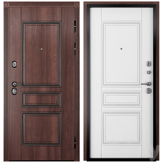 Entrance door staleks Verona V22 Dark Nut Patine