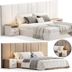 Futuro Bed with wide Headboard By Sensorsleep 
