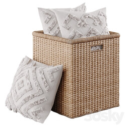 Basket with pillows 
