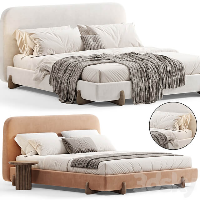 Stivale Light Brown Velvet Queen Bed By CB2