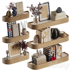 Shelves with decorative set 