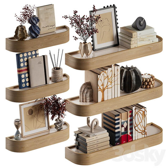 Shelves with decorative set