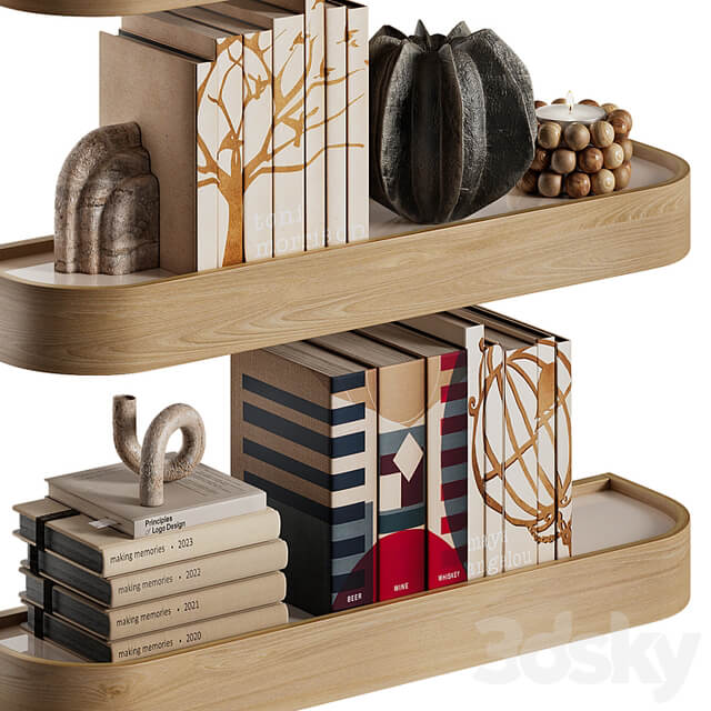Shelves with decorative set