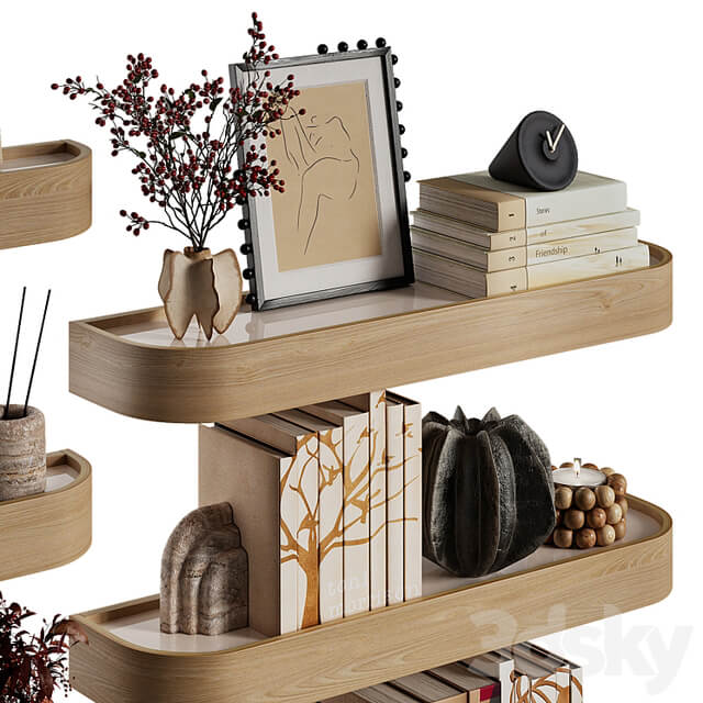 Shelves with decorative set