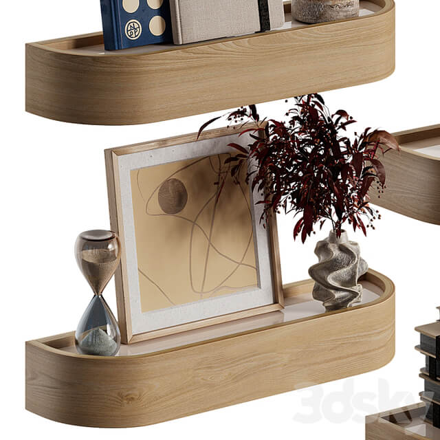 Shelves with decorative set
