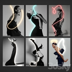 Neon light. Set 16 
