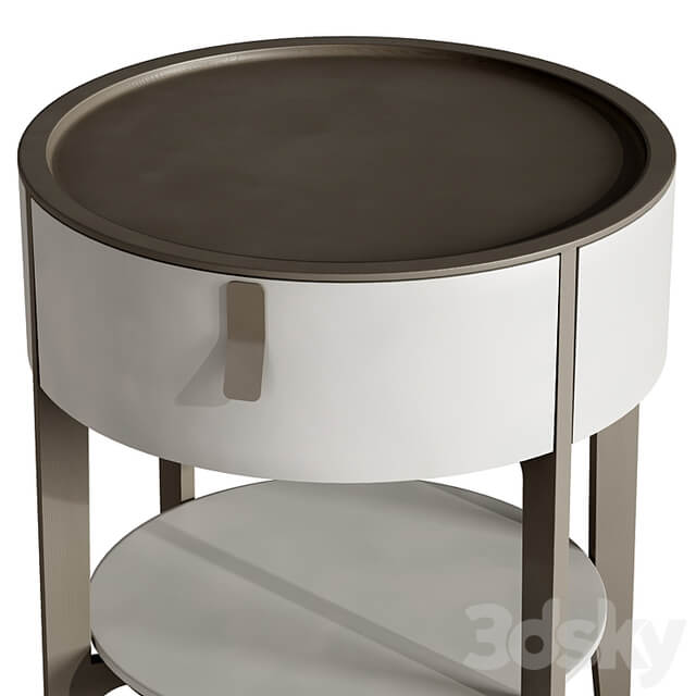 Round bedside table