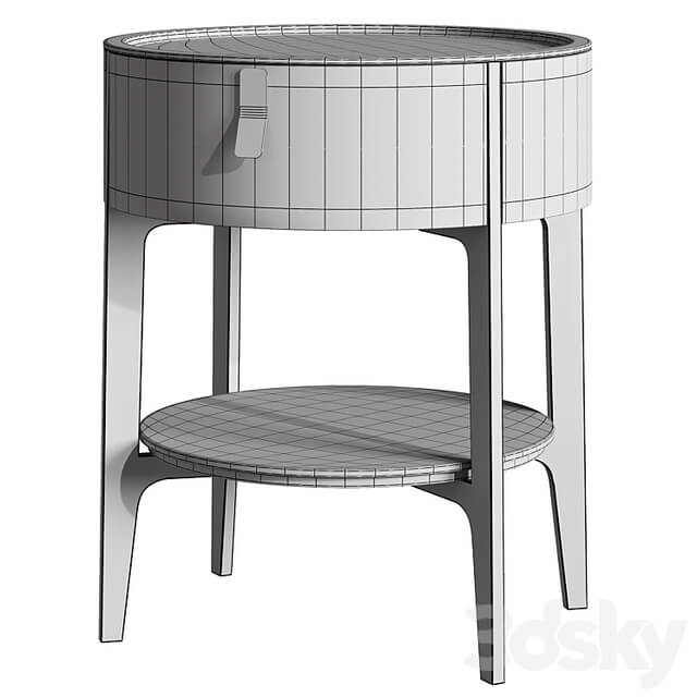 Round bedside table