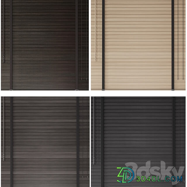 Folding wooden blinds