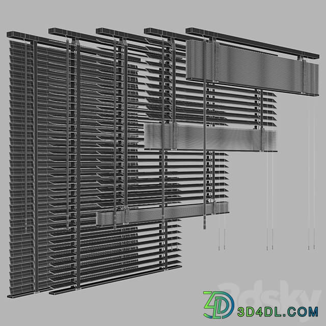 Folding wooden blinds