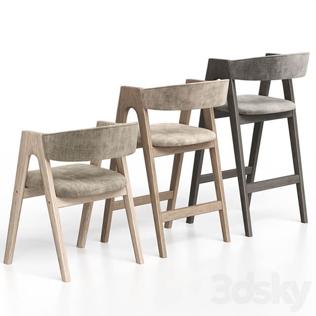 Dublin chair regular, bar and half bar from Deephouse