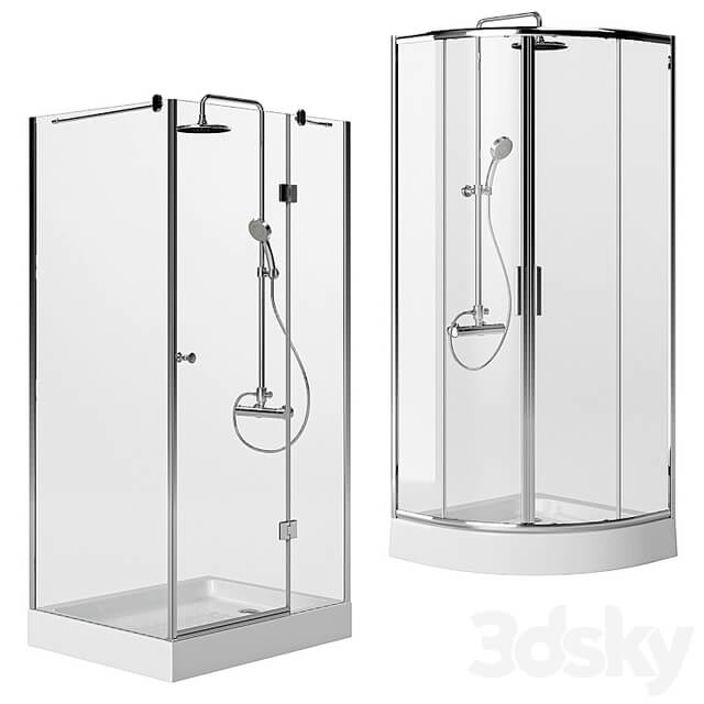 Shower cabins with trays STURM Set 1