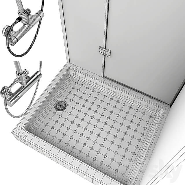 Shower cabins with trays STURM Set 1