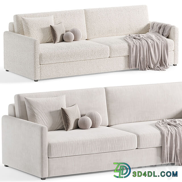 MALEA COGNAC BROWN VELVET SOFA By CB2