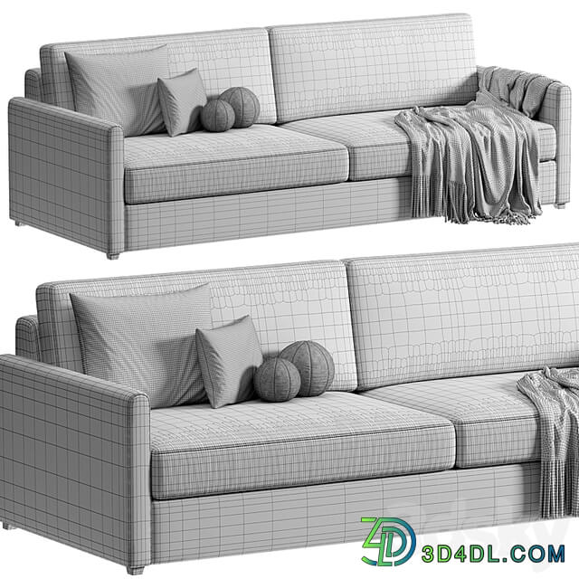 MALEA COGNAC BROWN VELVET SOFA By CB2