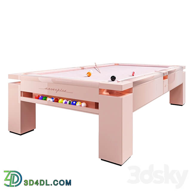 Pool table MONOCOLOR PINK PASTEL