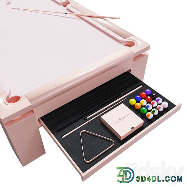 Pool table MONOCOLOR PINK PASTEL