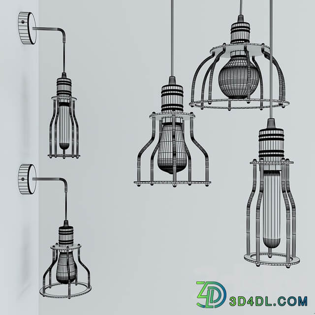 Includes hanging lamps and sconces Pendant light 3D Models