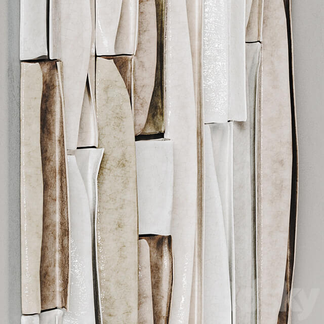 Set of two ceramic panels