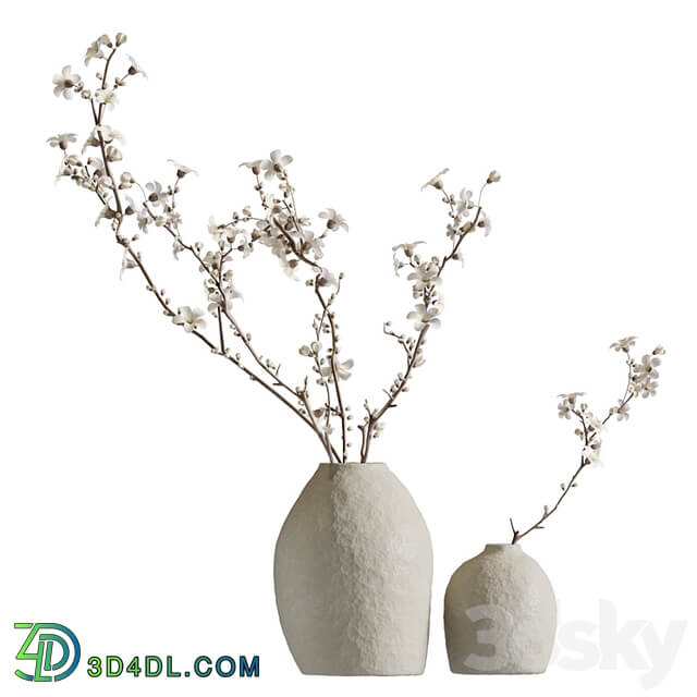 Flowering branches in a vase (2 colors)