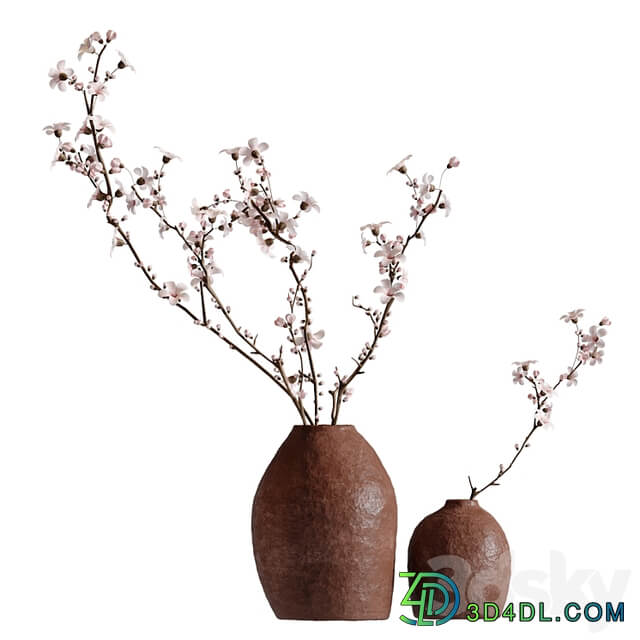 Flowering branches in a vase (2 colors)