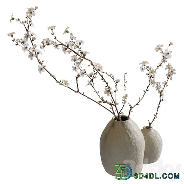 Flowering branches in a vase (2 colors)