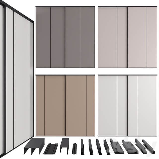 Compartment doors in narrow profile MODUS