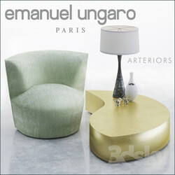 Armchair and coffe table Emanuel Ungaro 