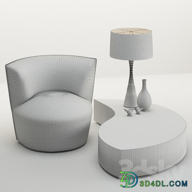 Armchair and coffe table Emanuel Ungaro