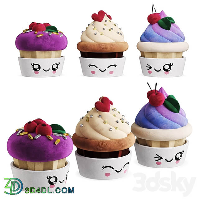 Children's Toy Plush Cupcake