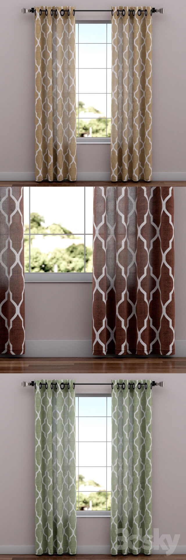 Linen curtains 52 quot x 108 quot 6 colors