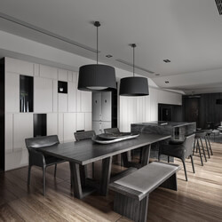 3D Interior Scenes File 3dsmax Model Diningroom 8  