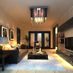 3D Interior Scenes File 3dsmax Model Chinese Livingroom 197 