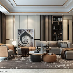 3D Interior Scene File 3dsmax Model Livingroom 452 By Huy Hieu Lee 