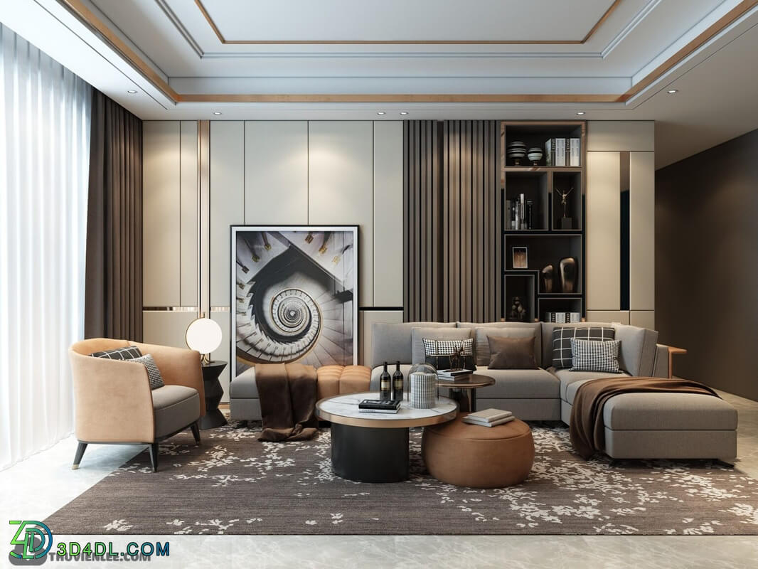 3D Interior Scene File 3dsmax Model Livingroom 452 By Huy Hieu Lee