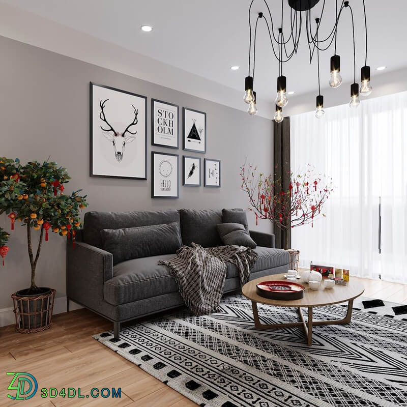 3D Interior Scene File 3dsmax Model Livingroom 295 By Minh Tu