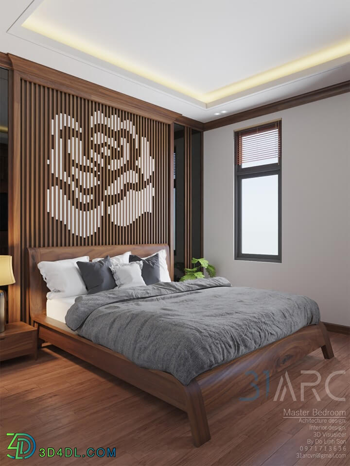 3D Interior Scene File 3dsmax Bedroom 161 By DoLinhSon 