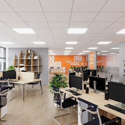  Office Room Interior Model by Khiem Pham 