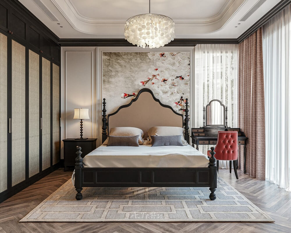  Indochine Bedroom Interior Model by Anh Tehu