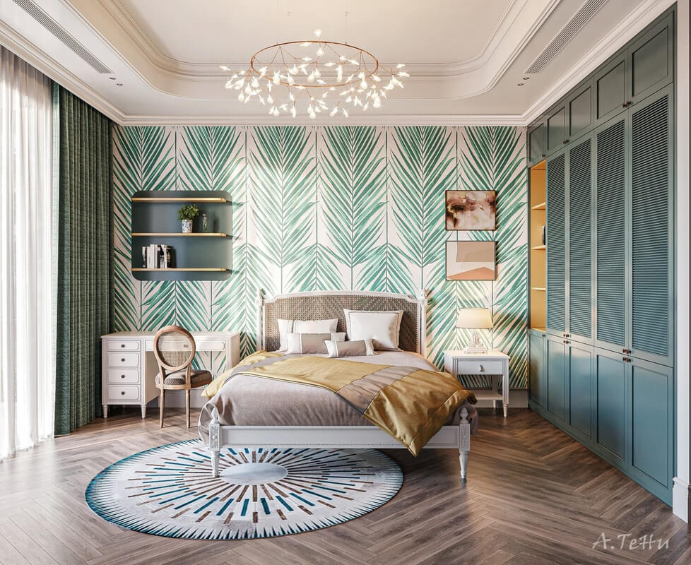  Indochine Bedroom Interior Model by Anh Tehu