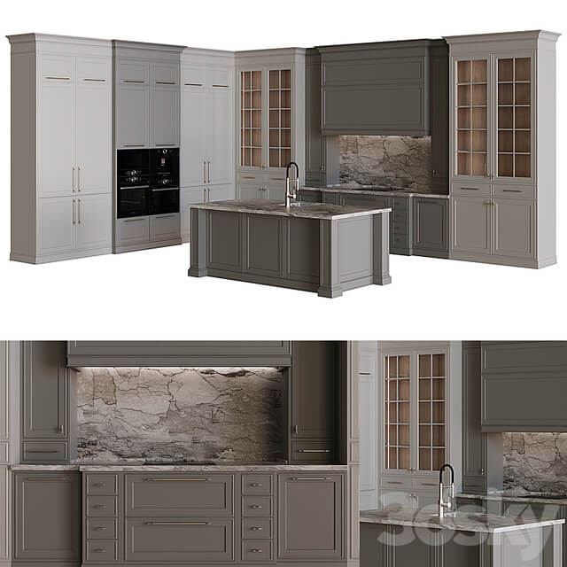 Kitchen in neoclassical style 57