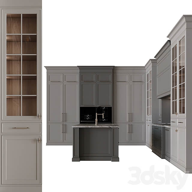 Kitchen in neoclassical style 57