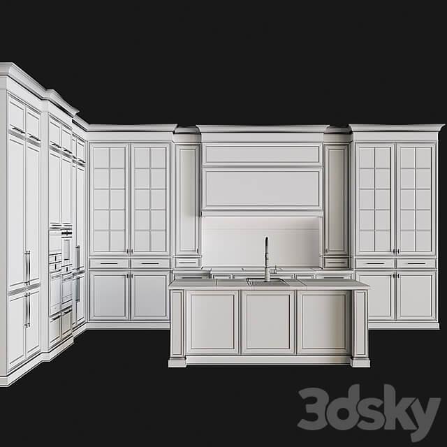 Kitchen in neoclassical style 57