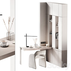 Workplace 2. Minimal home office furniture. Modular set. 